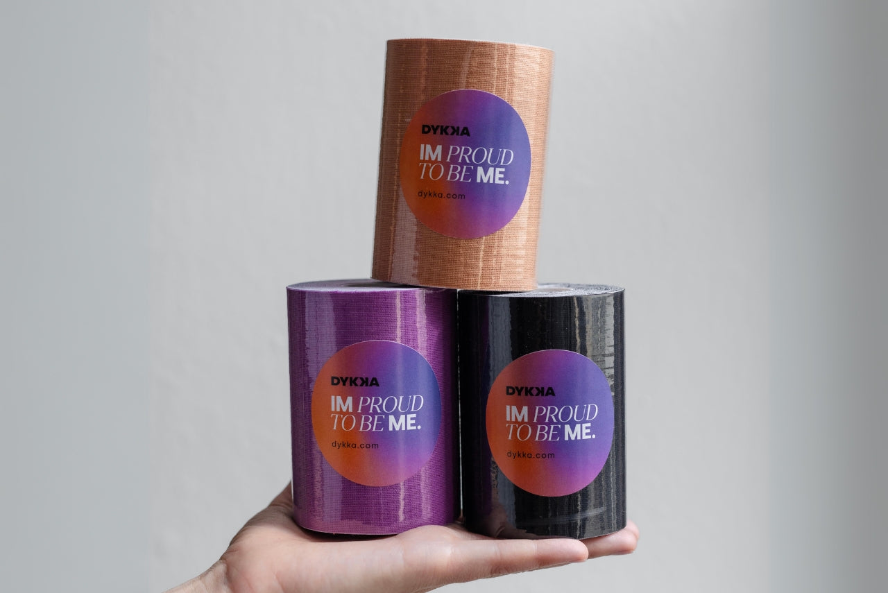 DYKKA binder tape | široká / 10cm + 10 kusů krycích nálepek | fialová