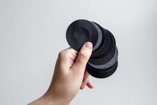 Satin nipple stickers | 5 pairs | black