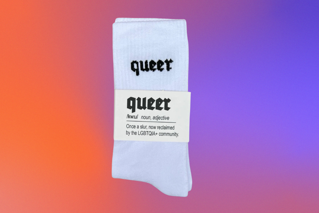 Queer ponožky bílá/černá | Keller Kreuzberg